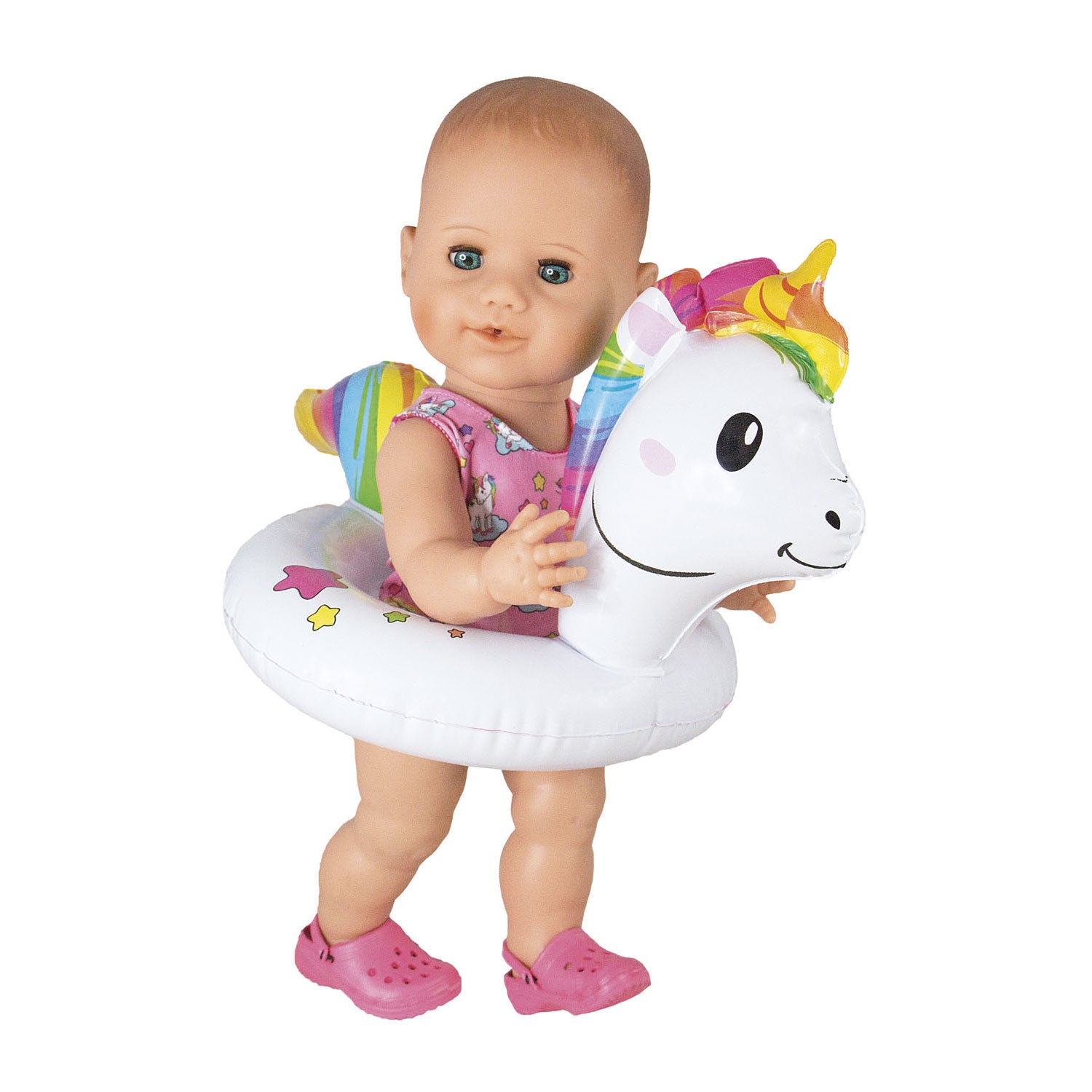 Puppen Schwimmring Einhorn, 28-35 cm