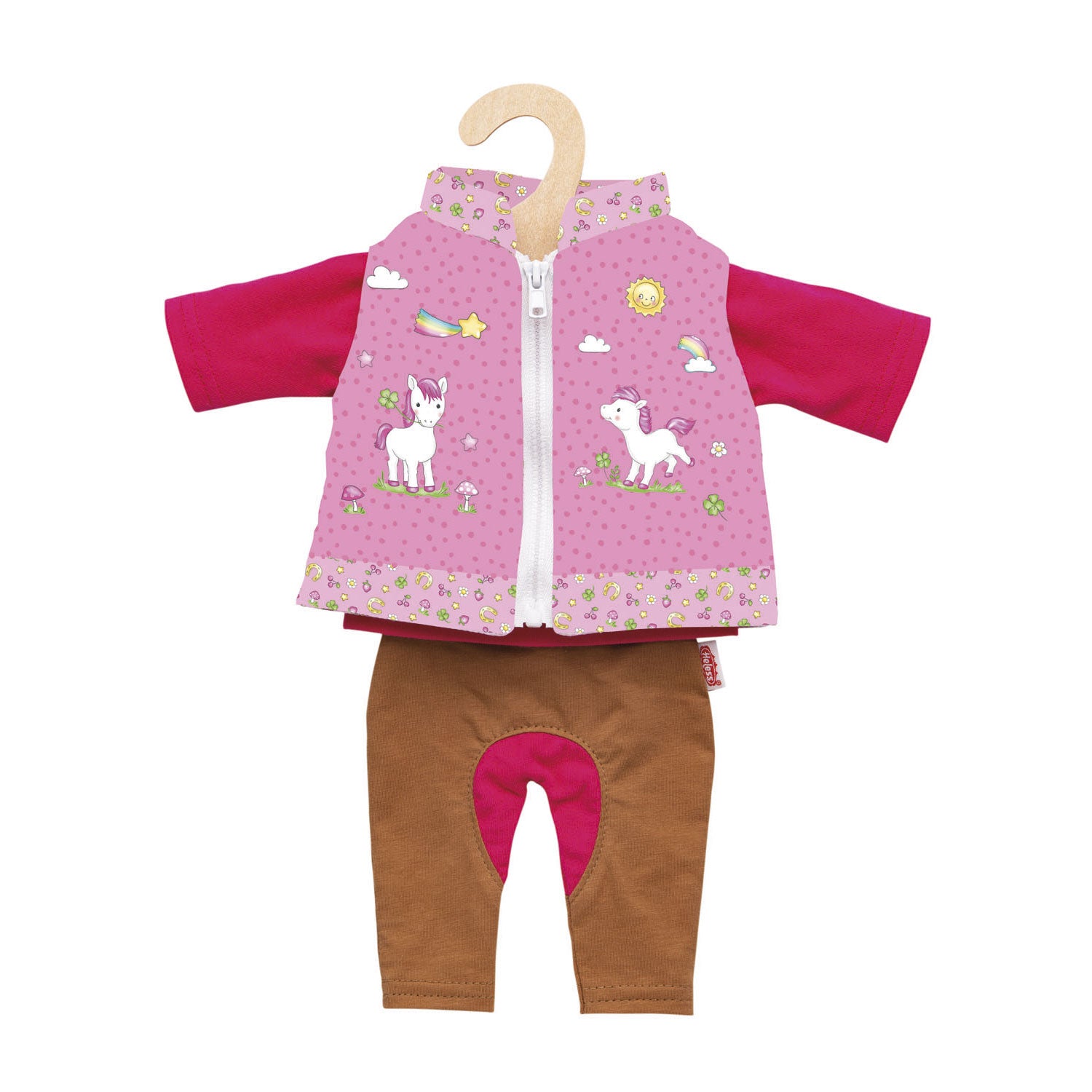 Puppen -Outfit -Reiten - Einhorn, 28-35 cm