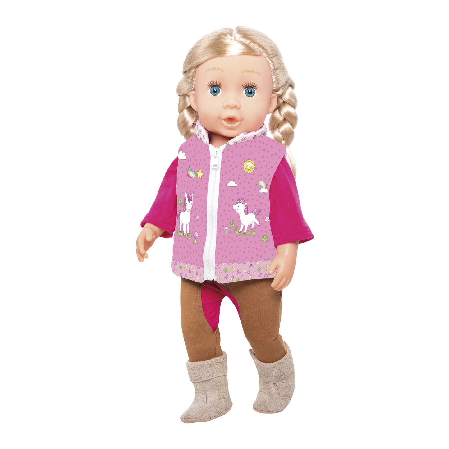 Puppen -Outfit -Reiten - Einhorn, 28-35 cm