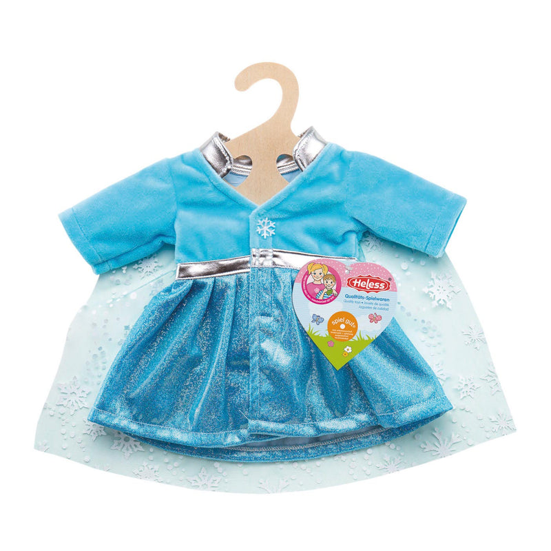 Puppenkleid-Eis-Prinzessin mit Umhang, 28-35 cm