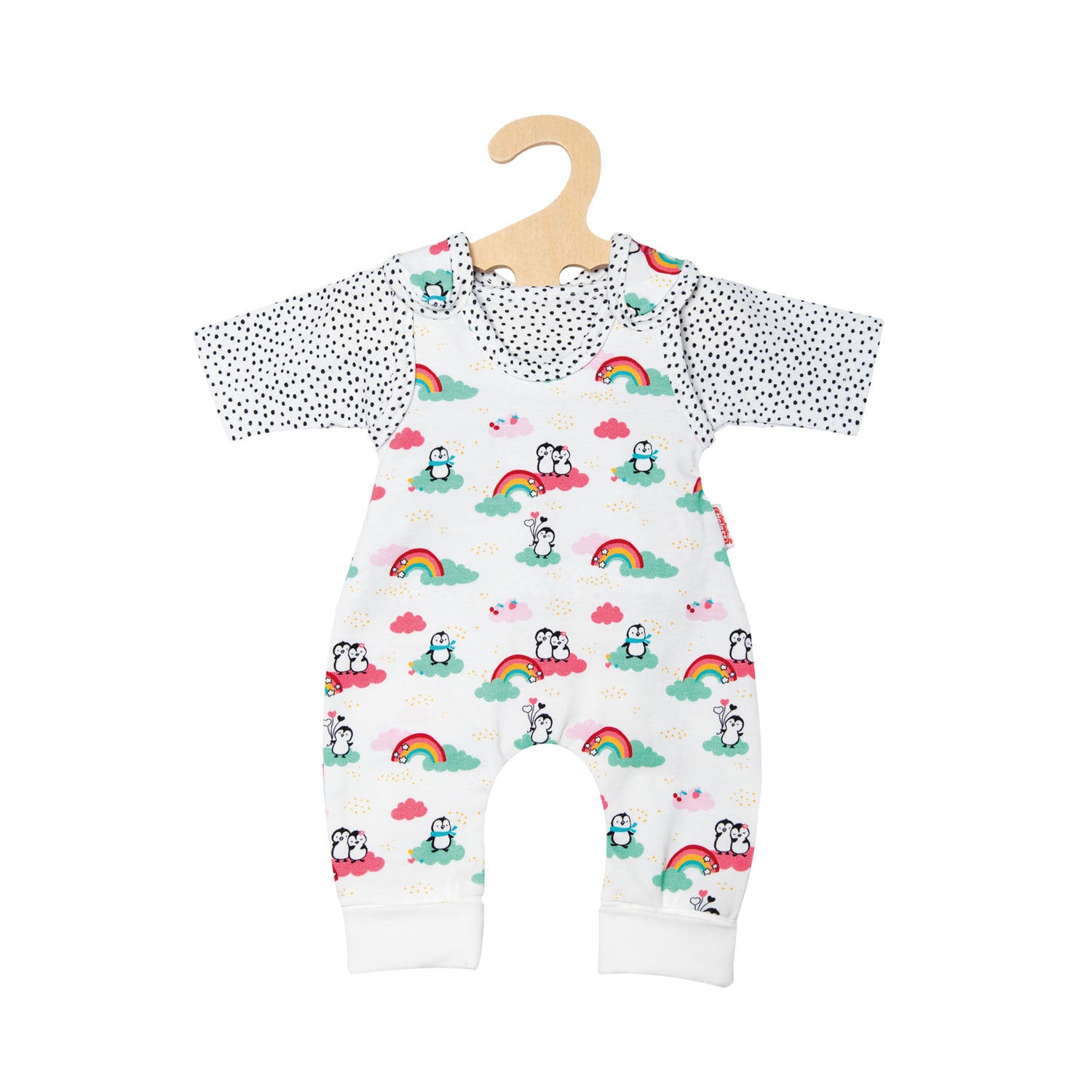 Puppen-Strampler-Pinguin mit T-Shirt, 35-45 cm