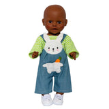 Dolls Latzhose mit gestreiftem Hemd Hase Lou, 28-35 cm - afbeelding 5