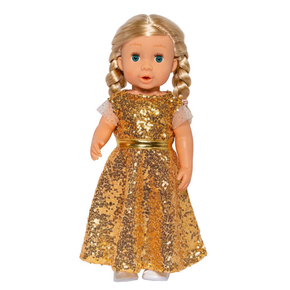Puppenkleid Golden Star, 28-35 cm