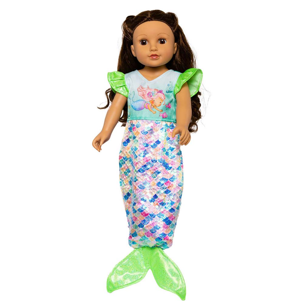 Puppen Meerjungfrau Kleid Yara, 35-45 cm
