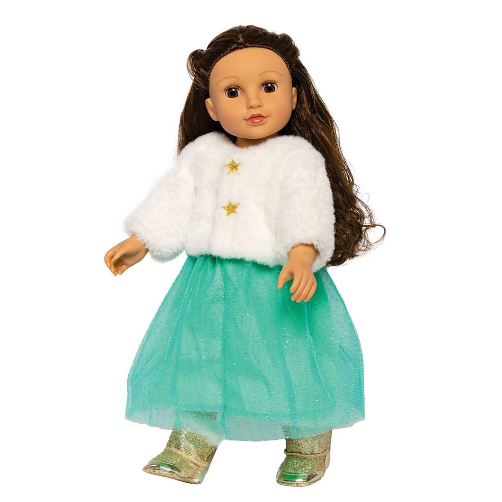 Puppenjacke Plüsch mit Rock, 35-45 cm