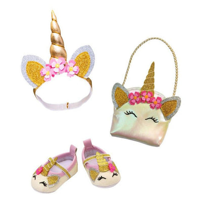 Heless Dolls Accessoires Glitter Unicorn Set, 38-45 cm