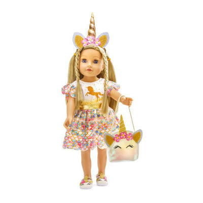 Heless Dolls Accessoires Glitter Unicorn Set, 38-45 cm