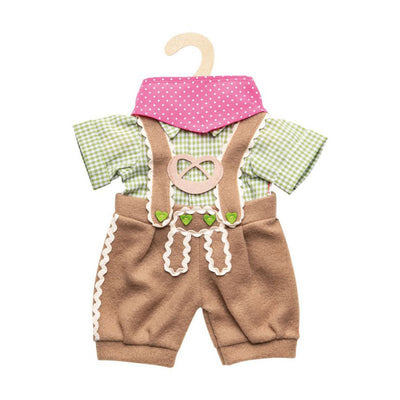 Heless Dolls Kleidung Lederhosen mit Hemd und Schal, 28-35 cm