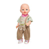 Heless Dolls Kleidung Lederhosen mit Hemd und Schal, 28-35 cm