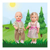 Heless Dolls Kleidung Lederhosen mit Hemd und Schal, 28-35 cm