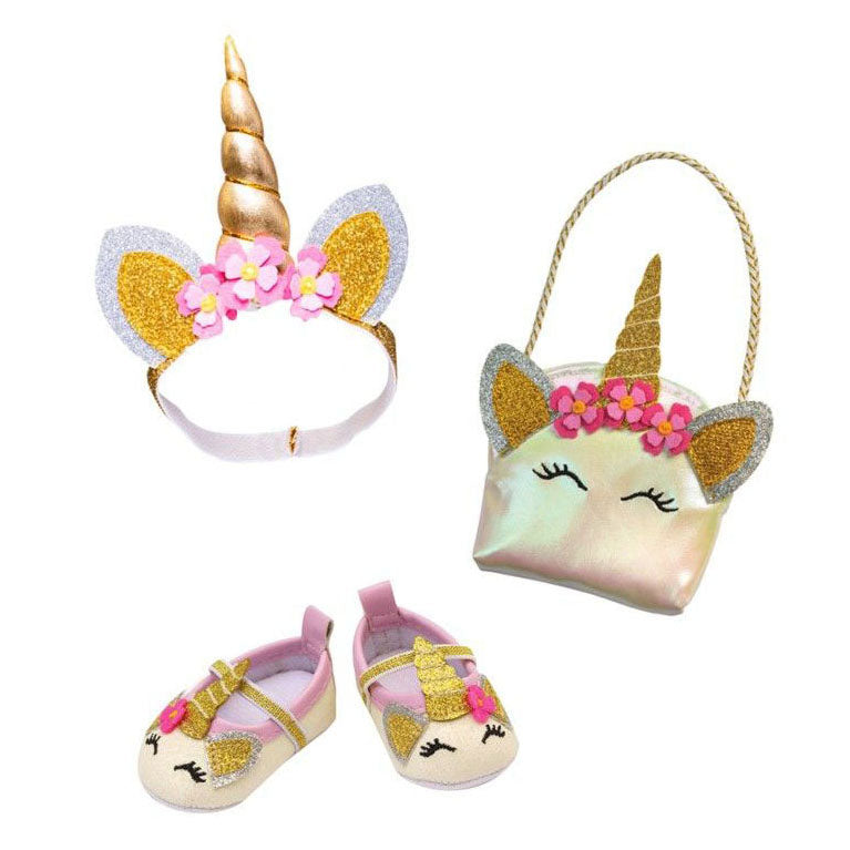 Heless Dolls Accessoires Glitter Unicorn Set, 30-34 cm