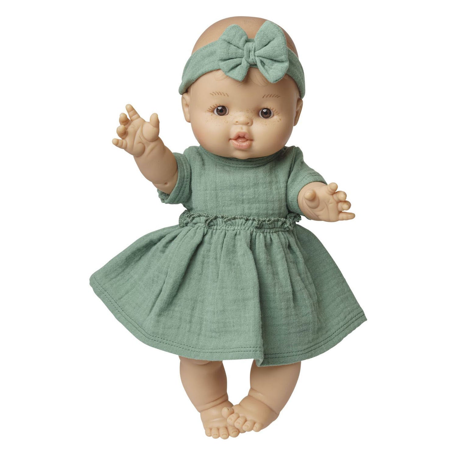 Heless Doll Kleid grün mit Rüschen, 35-45 cm