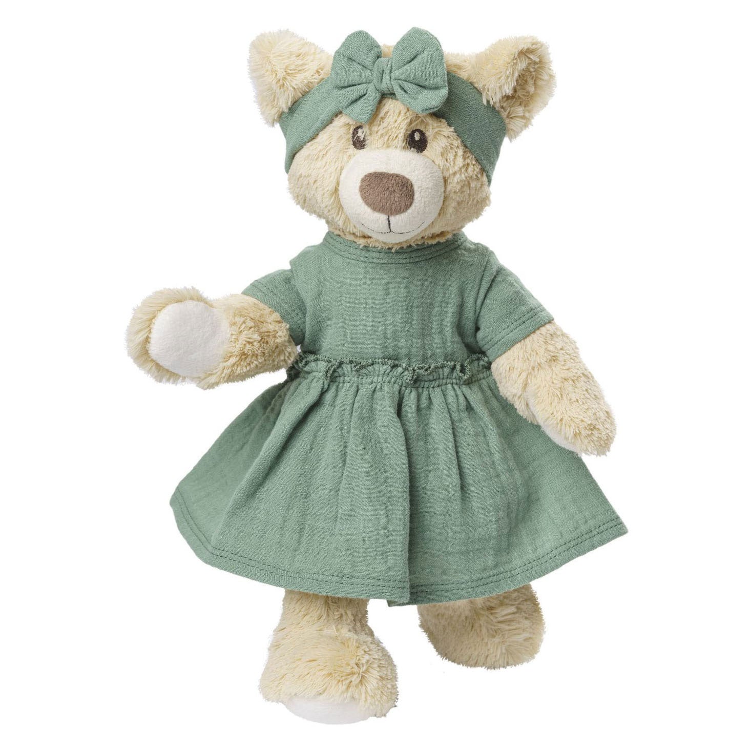 Heless Doll Kleid grün mit Rüschen, 35-45 cm