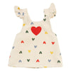 Heless Dolls Rib Samt Kleid Herz Konfetti, 28-35 cm