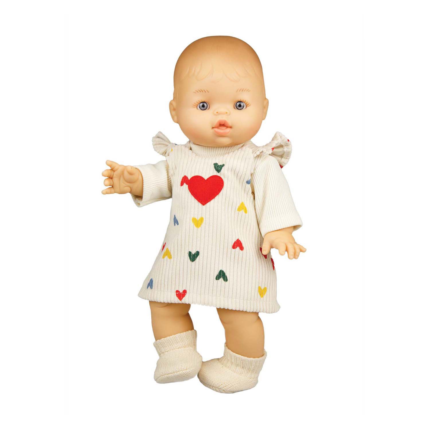 Heless Dolls Rib Samt Kleid Herz Konfetti, 28-35 cm