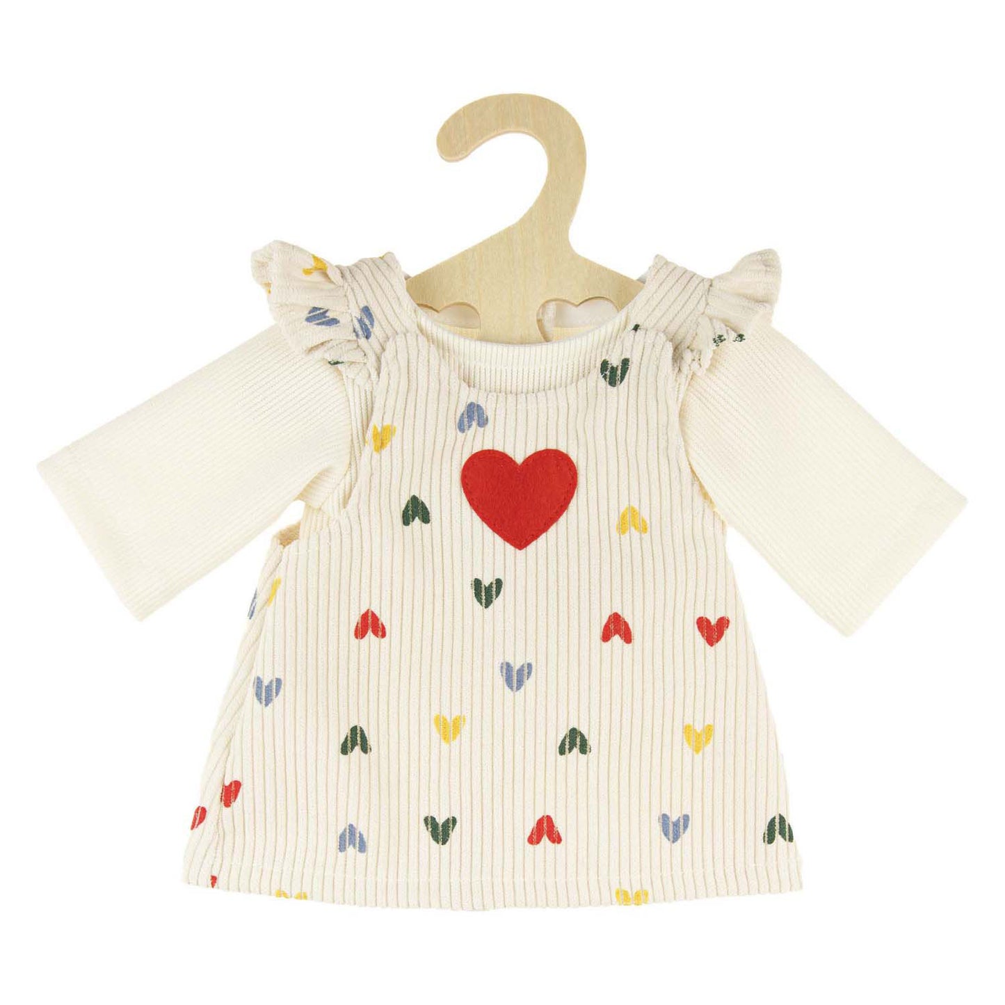 Heless Dolls Rippen-Samtkleid Hartjes Konfetti, 35-45 cm