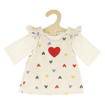Heless Dolls Rippen-Samtkleid Hartjes Konfetti, 35-45 cm