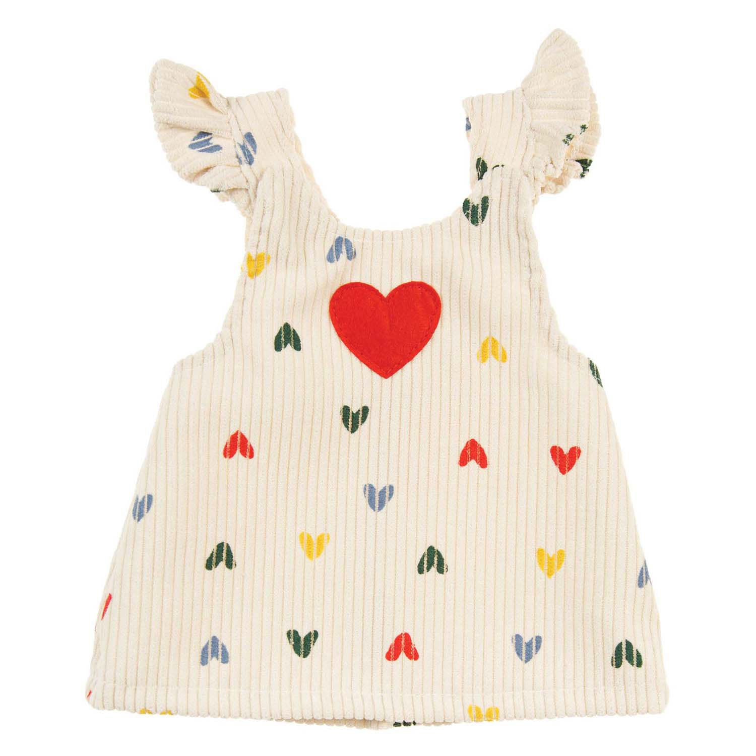 Heless Dolls Rippen-Samtkleid Hartjes Konfetti, 35-45 cm