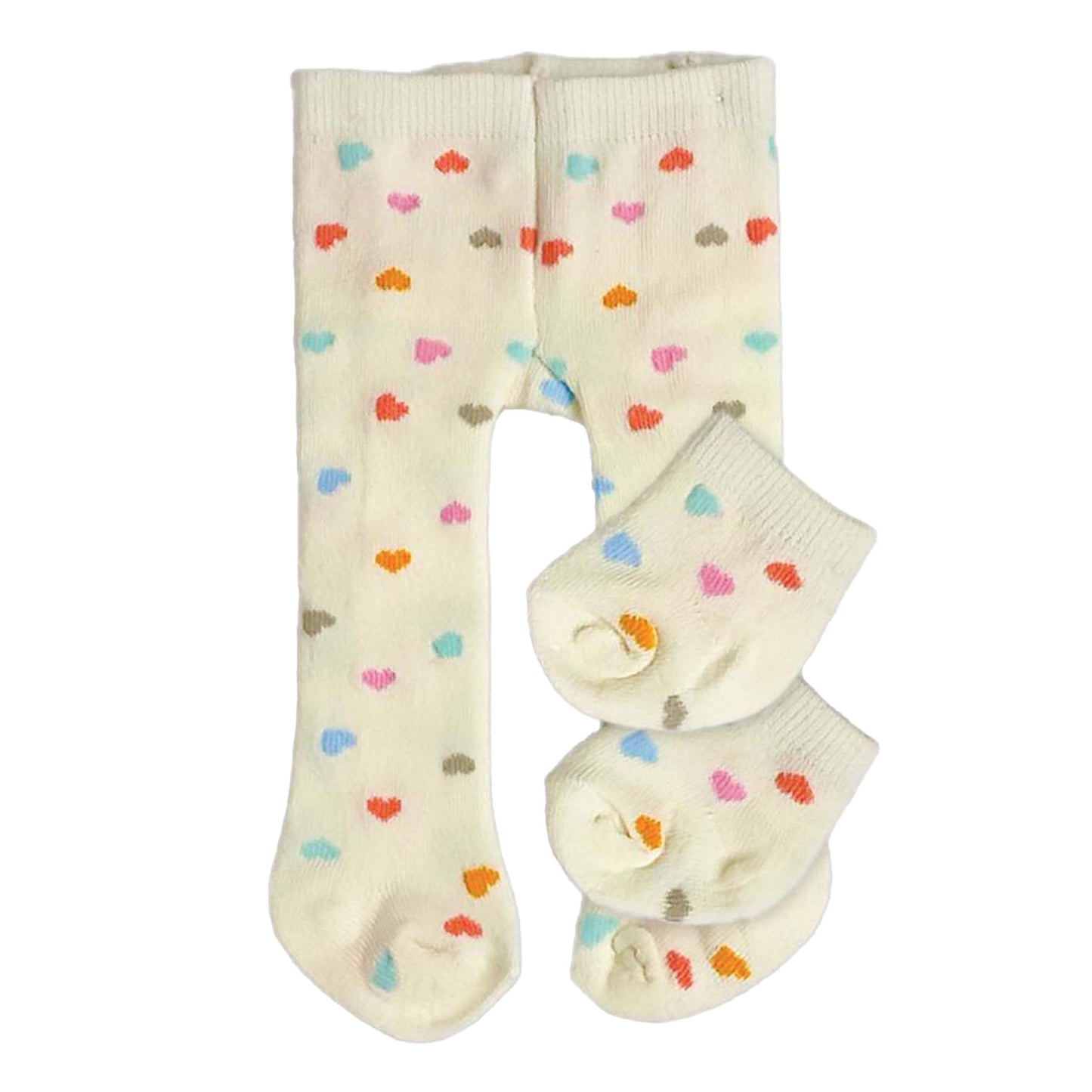 Heless Puppen Strumpfhosen mit Socken Herz Konfetti, 28-35 cm