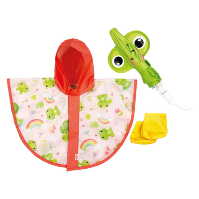 Heless Regenanzug Frosch Carlo 3-teilig - Größe 35-45 cm