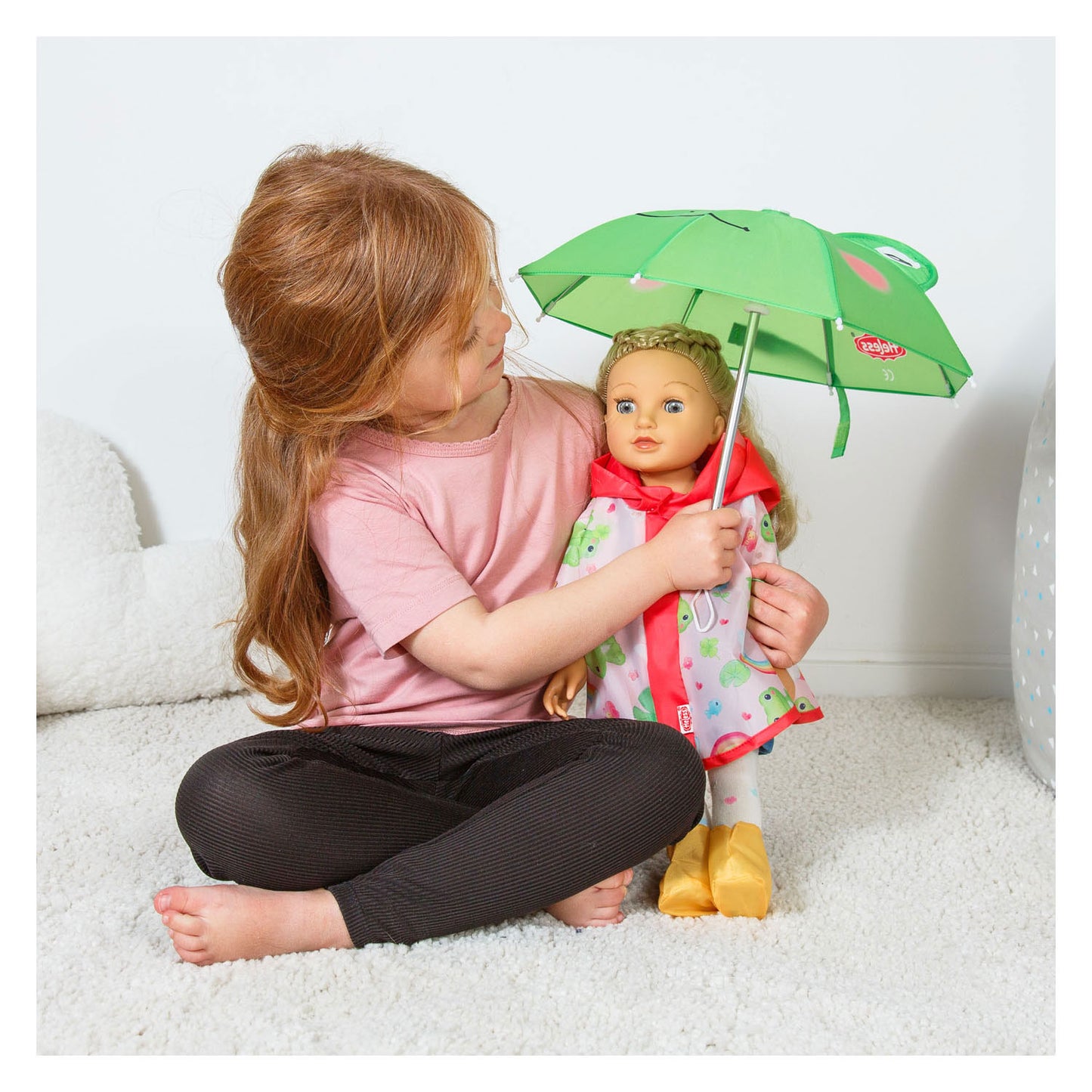 Heless Regenanzug Frosch Carlo 3-teilig - Größe 35-45 cm