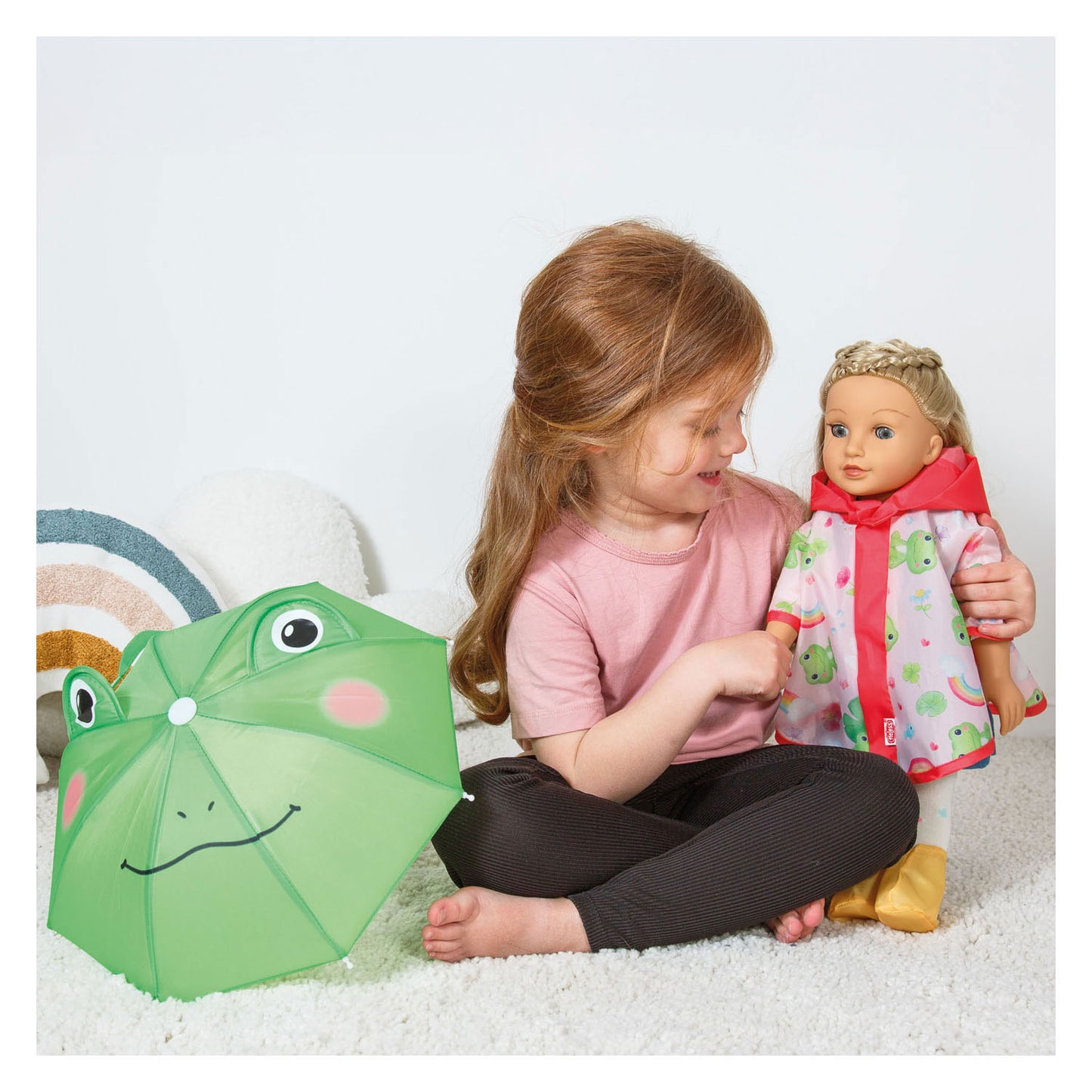 Heless Regenanzug Frosch Carlo 3-teilig - Größe 35-45 cm