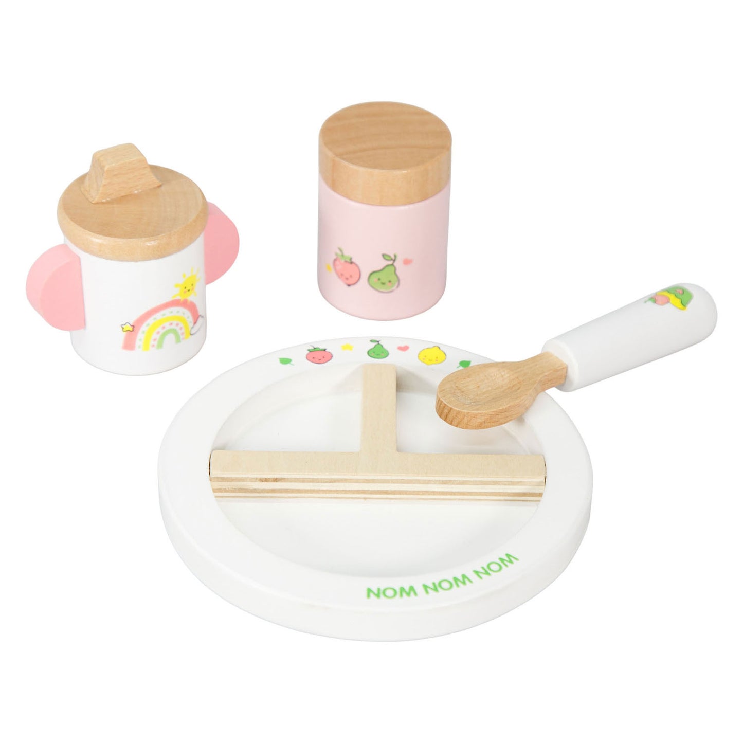 Heless Holzpuppen-Fütterungsset Freche Früchte - 4-tlg.