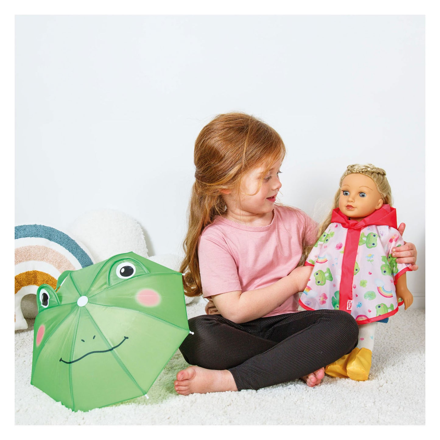 Heless Puppenschirmfrosch Carlo - 32x16cm