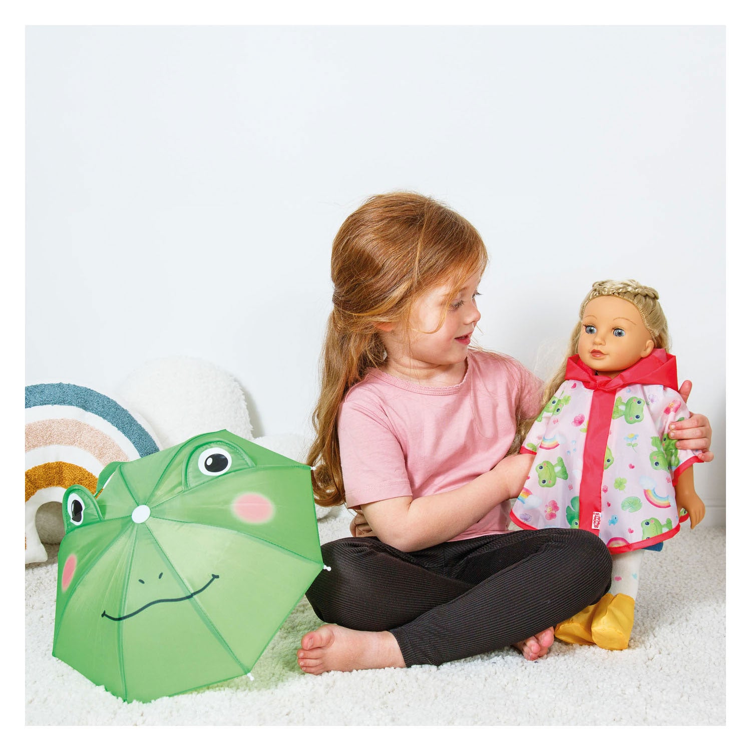 Heless Puppenschirmfrosch Carlo - 32x16cm