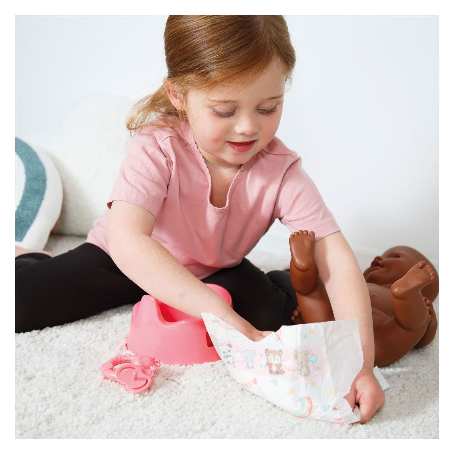 Heless Puppentöpfchen mit Zubehör rosa - 15cm