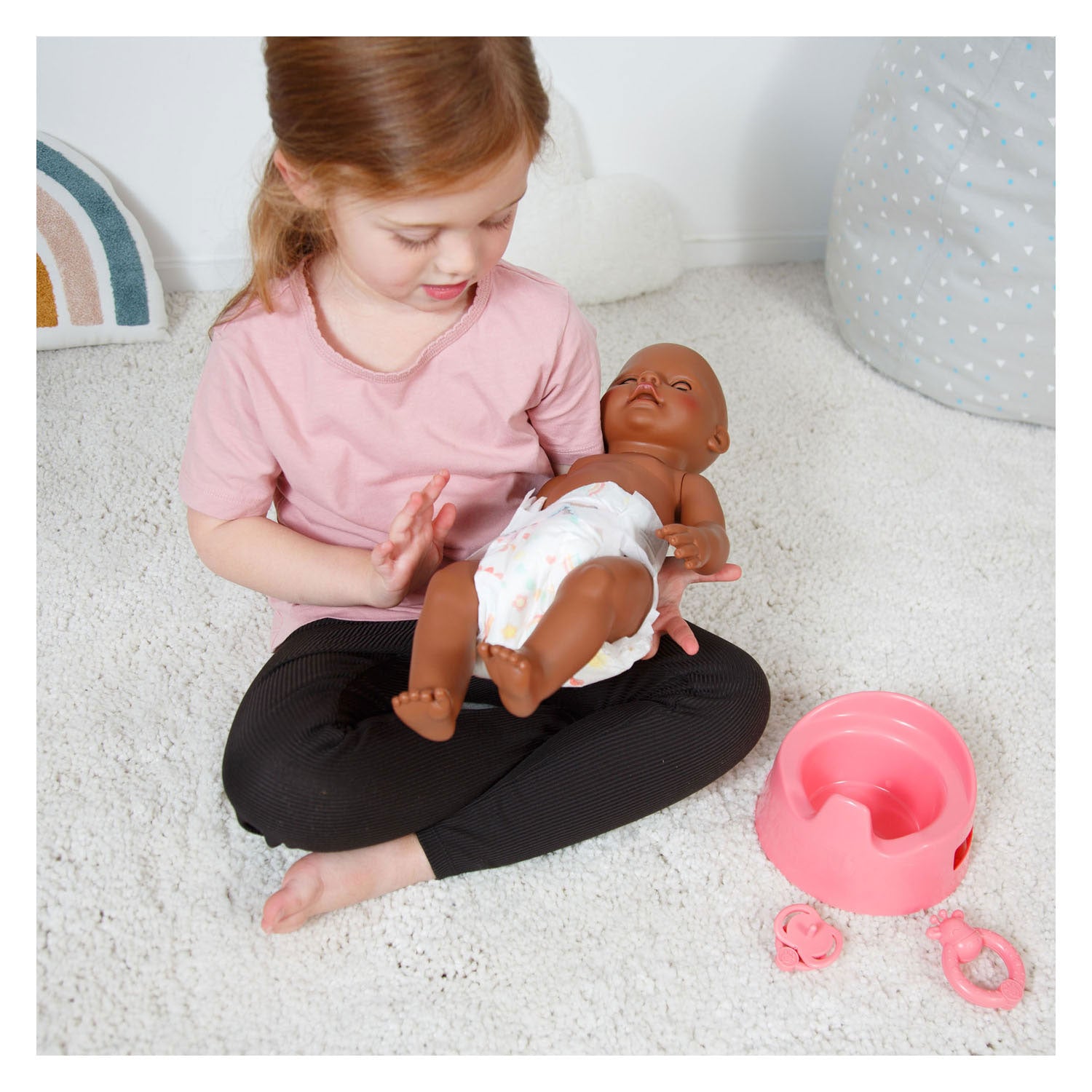 Heless Puppentöpfchen mit Zubehör rosa - 15cm