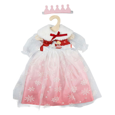 Heless doll dress winter princess lumi with crown and cape - size 28-35 cm