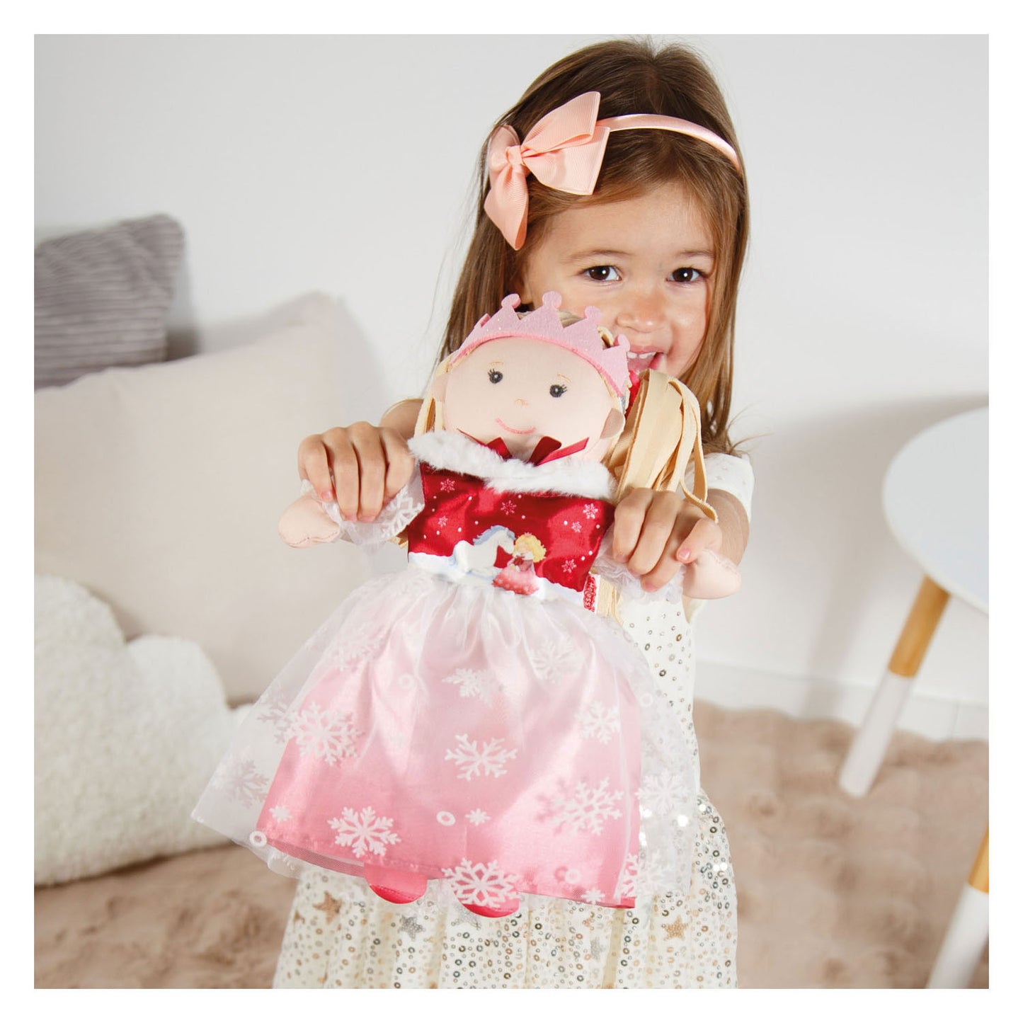 Heless doll dress winter princess lumi with crown and cape - size 28-35 cm