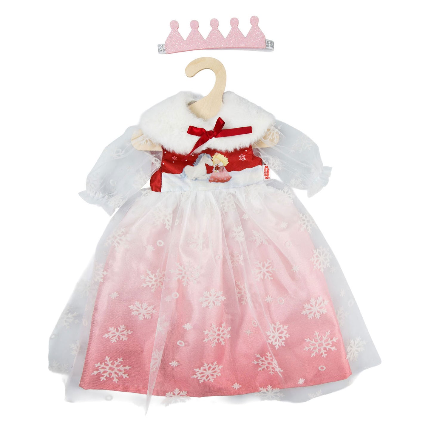 Heless Puppenkleid Winterprinzessin Lumi mit Krone und Umhang – Größe 35-45 cm