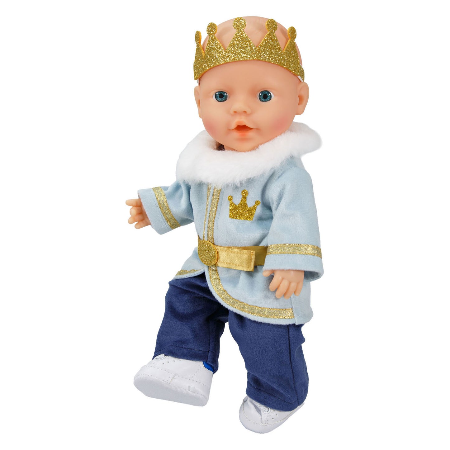 Heless Puppenoutfit Winterprinz Luka mit Krone und Kragen - Größe 35-45 cm
