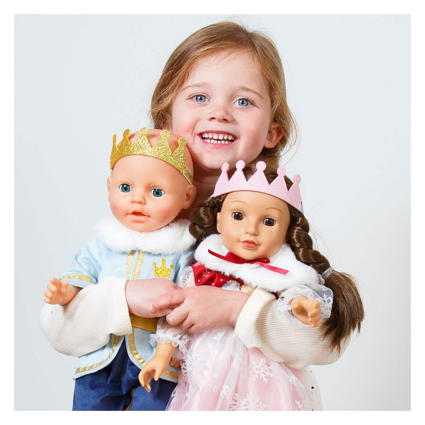 Heless Puppenoutfit Winterprinz Luka mit Krone und Kragen - Größe 35-45 cm
