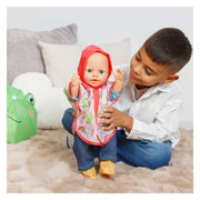 Heless Regenanzug für Puppen mit Regenmantel, Regenschirm und Stiefeln – Größe 28–35 cm - afbeelding 4