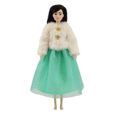 Heless Plüschjacke Yuki mit Tüllrock für Modepuppen – 29 cm
