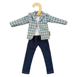 Heless kariertes Hemd mit Jeans für Modepuppen – 29 cm - afbeelding 1