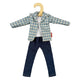 Heless kariertes Hemd mit Jeans für Modepuppen – 29 cm