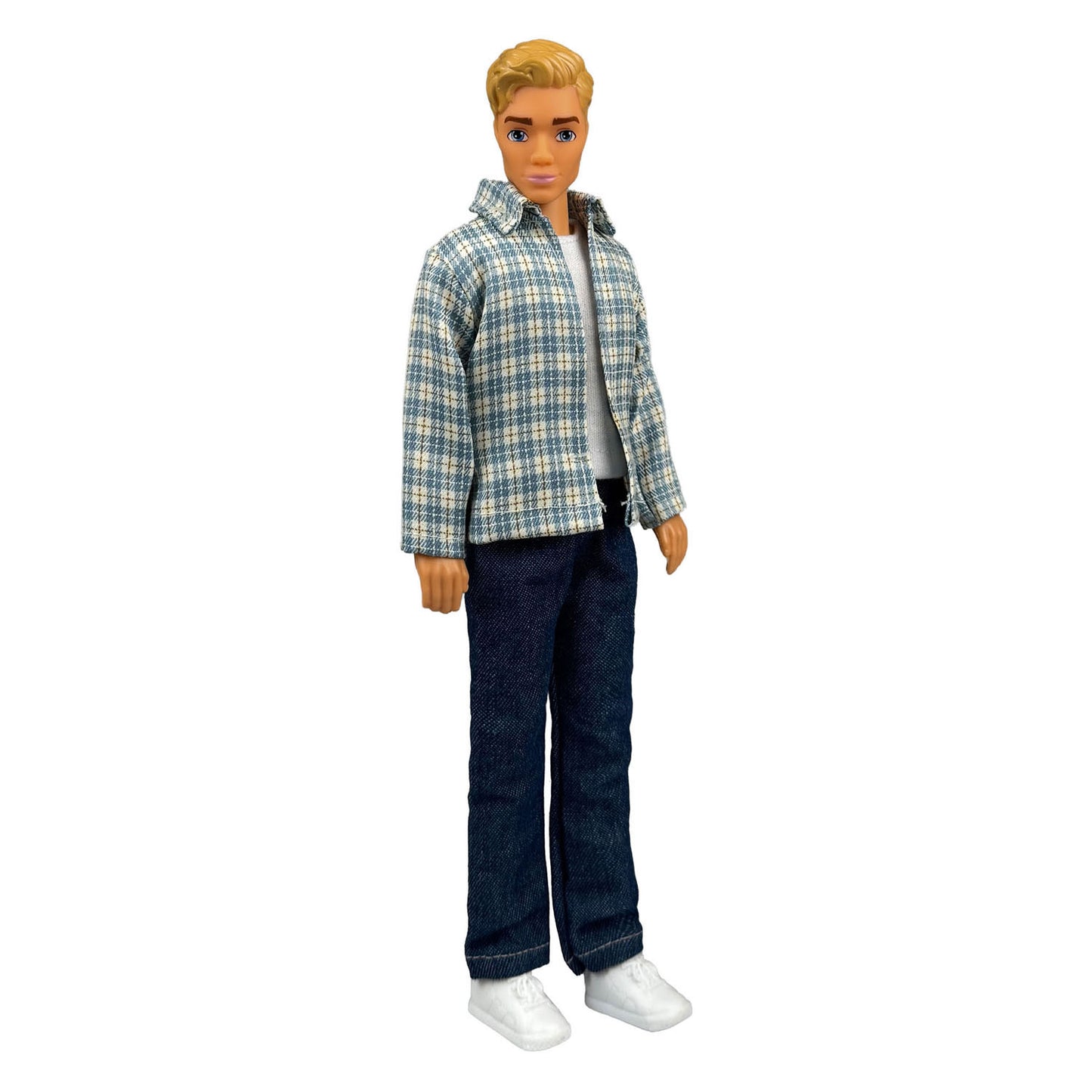 Heless kariertes Hemd mit Jeans für Modepuppen – 29 cm
