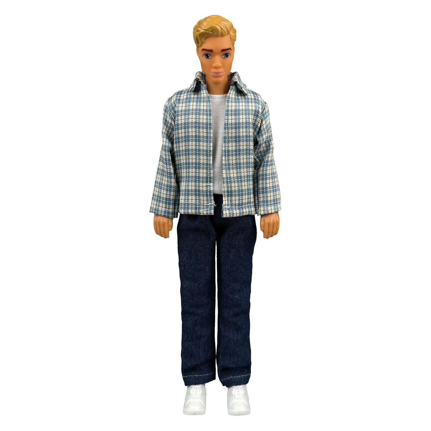 Heless kariertes Hemd mit Jeans für Modepuppen – 29 cm