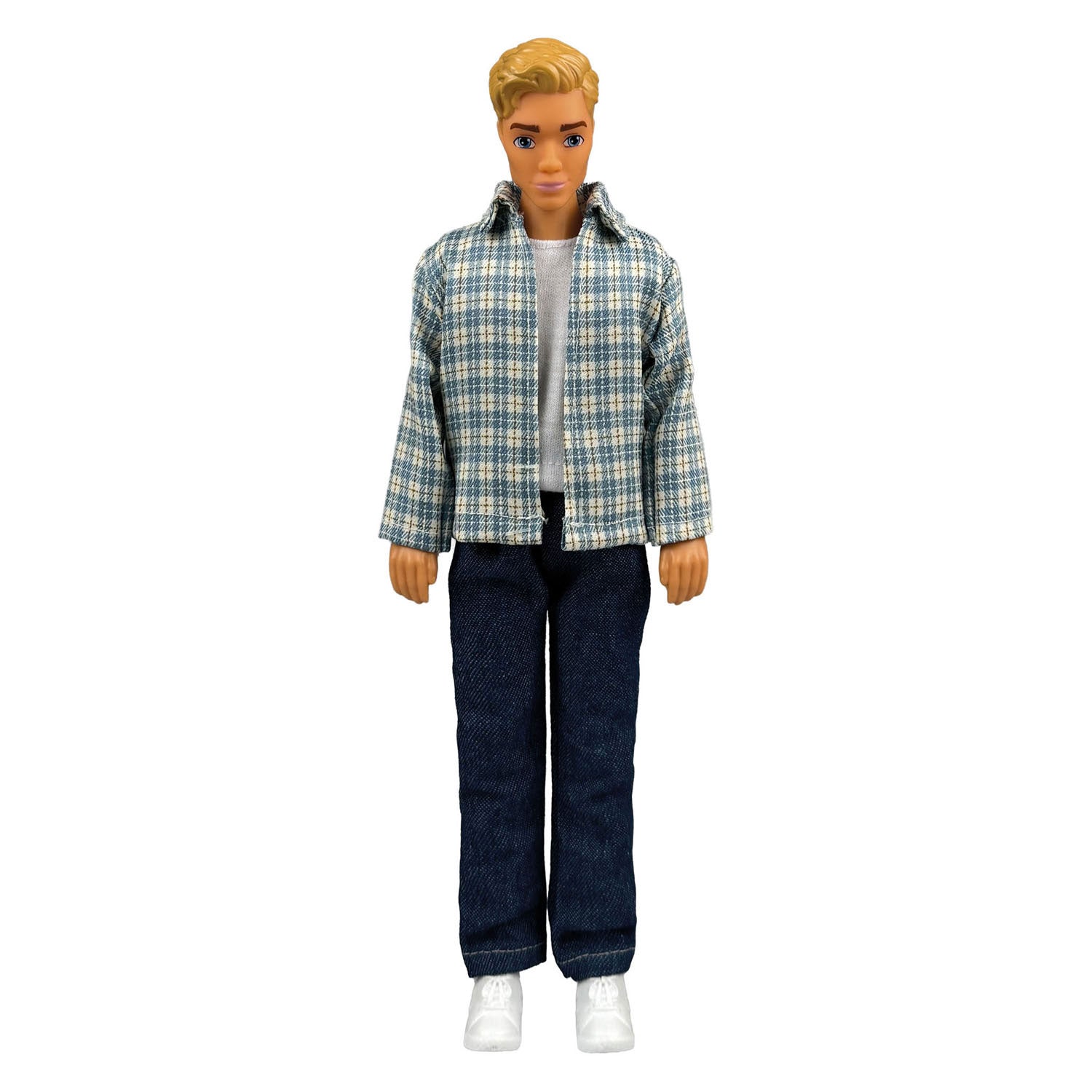 Heless kariertes Hemd mit Jeans für Modepuppen – 29 cm