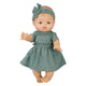 Heless Mädchen-Babypuppe mit grünem Kleid – 34 cm