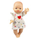 Heless Mädchen-Babypuppe mit Cordkleid – 34 cm