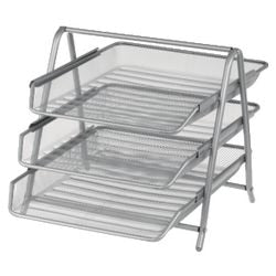 Briefablage 3-teilig Bürodepot 278x257x335mm silber