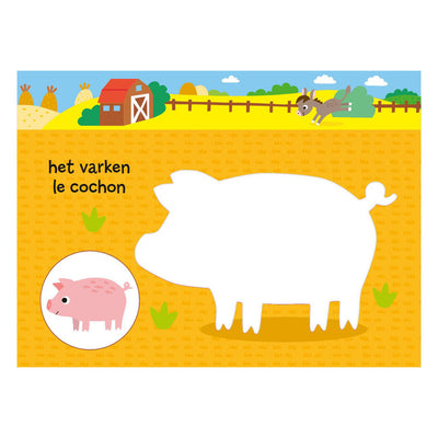 Deltas -Vorlagenkarten Auf diese Weise ziehen Sie die Tiere von der Farm zeichnen