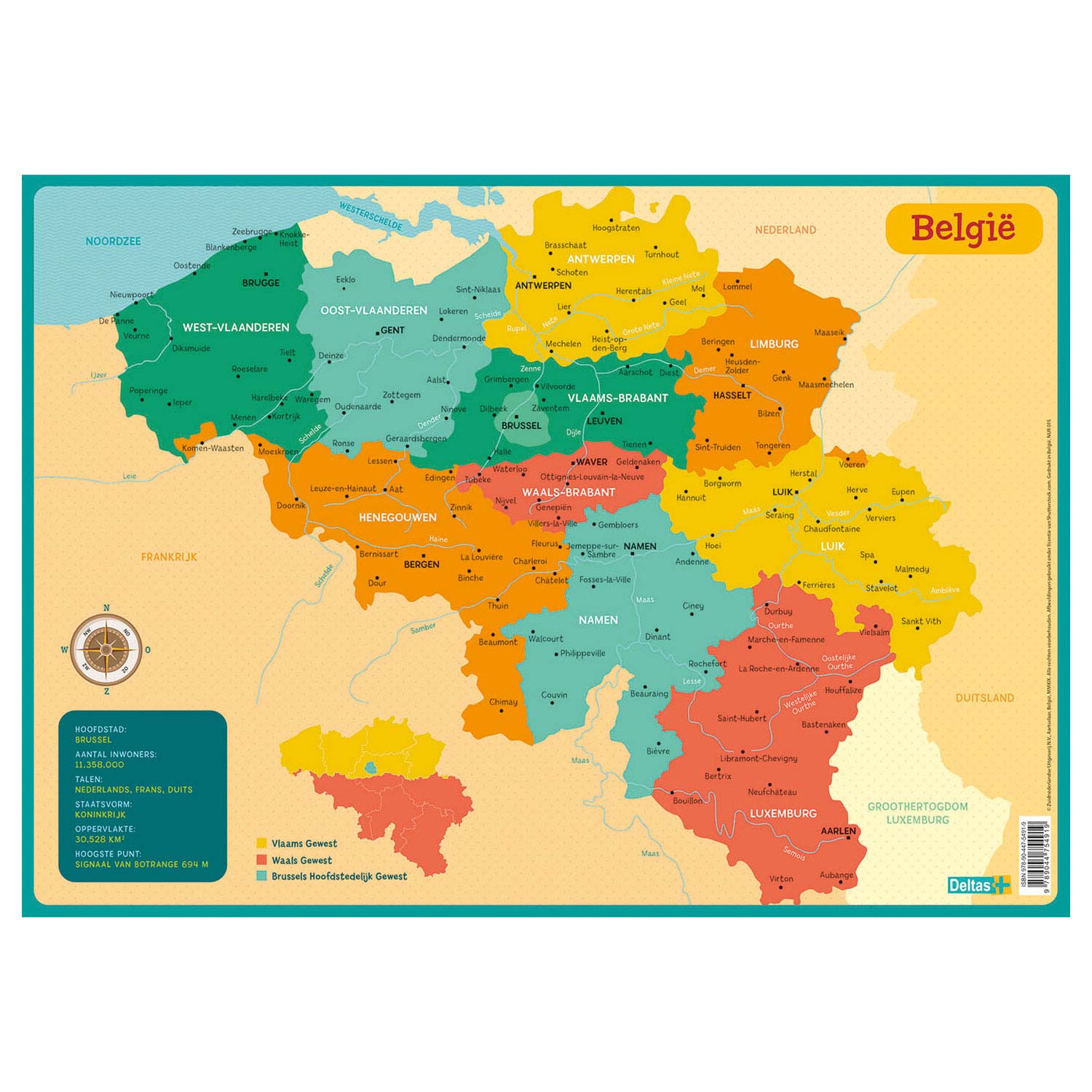 Bildungsgründer -Karte Belgien