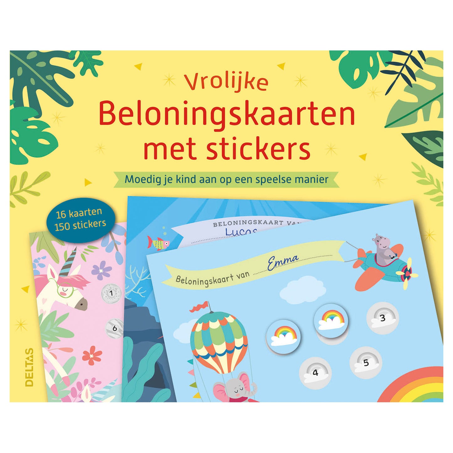 Deltas fröhliche Belohnungskarten mit Aufklebern