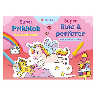 Deltas Super -Prick -Block Ich liebe Einhörner